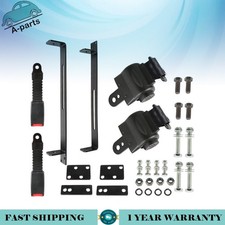 2 Retractable Seat Belts and Bracket Kit Golf Cart For EZGO Yamaha Club Car