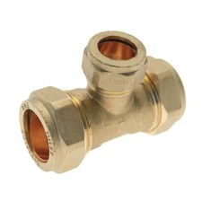 PlumbEZ 15mm Compact Brass Compression Fittings – Couplers, Elbows, Tees & More