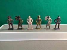 1950'S REL HARD MARBLED PLASTIC COWBOY FIGURES