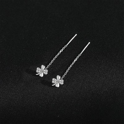 1Pair Simple Ear Wire Ins Earrings For Women Girls Wedding Party New Fine Jewelr