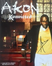 AKON Konvict Music Rapper SIGNED 8x10 Photo Autographed COA