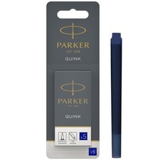 Parker Quink Blue Ink Cartridges Pack Of 5 Long Refills For Fountain Pens