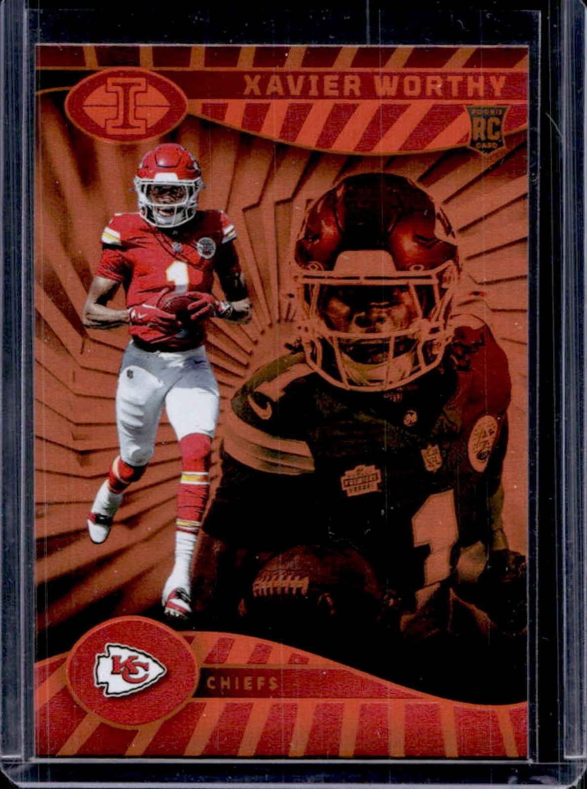 2024 Illusions Xavier Worthy RC Orange Trophy Collection #45 Chiefs