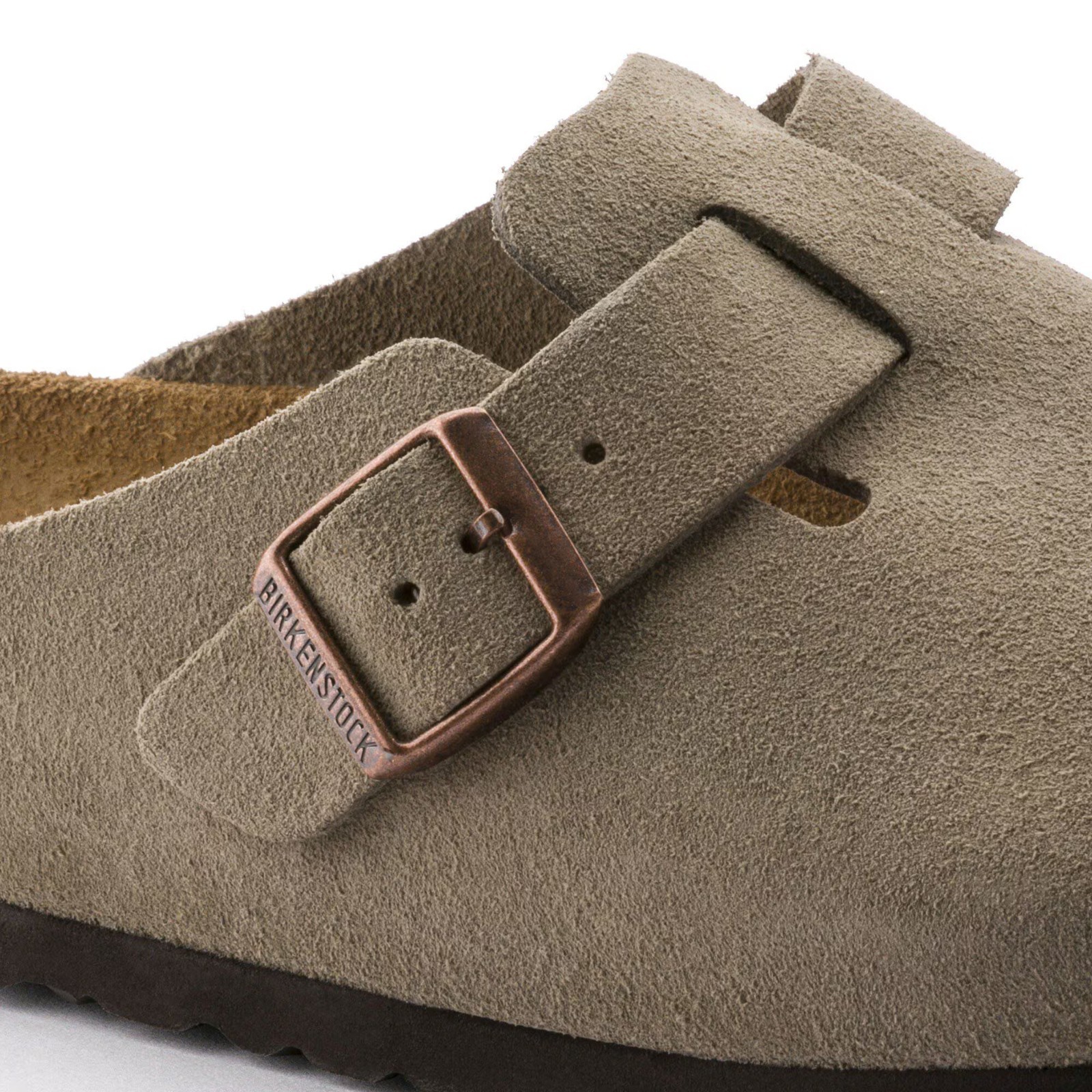 NWT Birkenstock Boston Soft Footbed Suede Leather Clog Taupe Mink Mocha Black 3