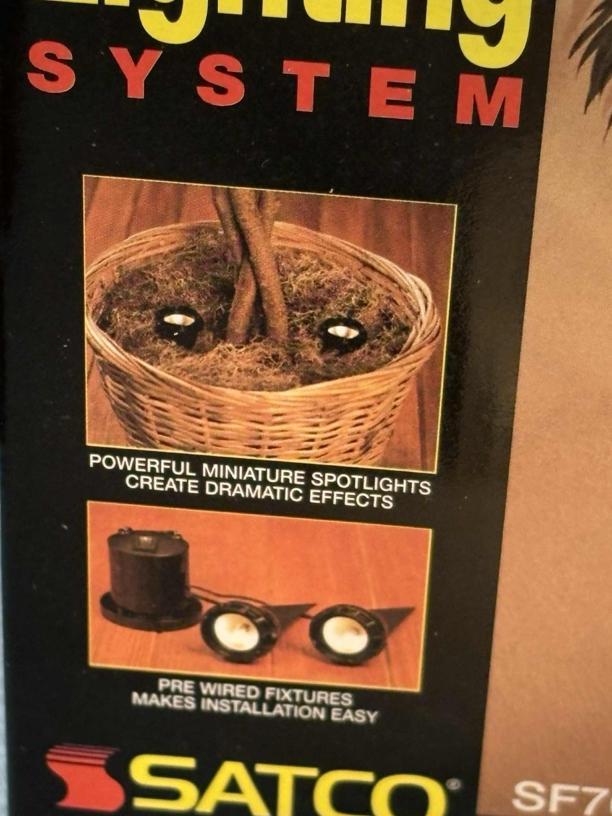 Satco Decorative Halogen Plant Lighting System with 2 Spotlights Vtg . FREE SHIP