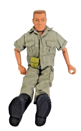 Military GI Joe Pawtucket Dressed with Boots Dog Tags 1996 With Crew Cut