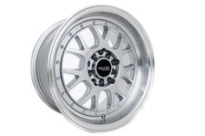 Kudo Racing Fatal 15x8 5x100 5x114.3 Low Offset Silver Polished Lip Wheels Rims