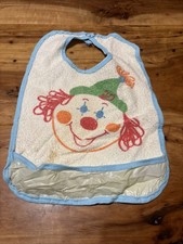 Vintage Clown Baby Bib