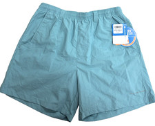 Columbia PFG Shorts Light Blue Men 6 Performance Omni-Shade Drawstring BRAND NEW