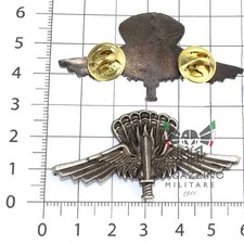 Brevetto Paracadutisti metallo Incursori Halo 9° Col Moschin argento Vecchio 2pi