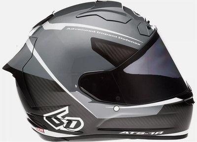6D HELMETS Alpha ATS-1R Helmet Gloss Silver Size XL 30-0588