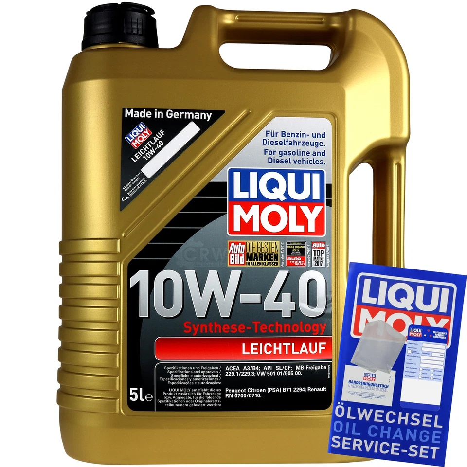 KIT INSPECTION FILTRE HUILE LIQUI MOLY 5L 10W-40 pour Renault Megane Scenic JA0/1_ - Photo 2/4