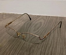 Cazal Point 2 Mod 1158 Col 998 Semi Rimless Gold Diamond Eyeglasses Frames Only