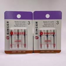 Lot of 2 Singer Leather Sewing Machine Needles 2087 Size 90/14 100/16 6 Total