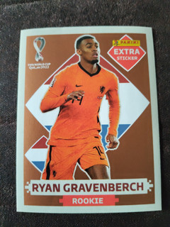 Panini Extra Sticker World Cup 2022 Qatar Ryan Gravenberch Bronze Unpasted