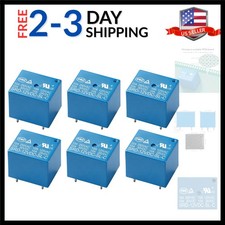 6Pcs PCB Power Relay , DC 12V Coil, 10A 250VAC, SPDT, 5 Pin, for Household Ap...