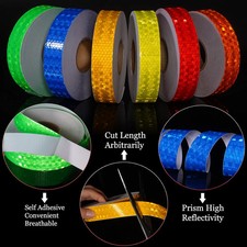 Reflective Safety Tape 2.5cm Waterproof Outdoor High Visibility Warning Sticker