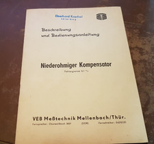 Beschreibung und Bedienungsanleitung - Niederohmiger Kompensator
