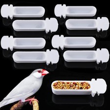 9 Pack Small Bird Plastic Food Cup Convenient Hanging Food Feeder for Canary ...