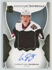 2016-17 UD The Cup Signature Materials Patch Christian Dvorak RC Auto /99 #SI-CD