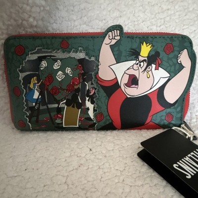 Loungefly Disney Alice in Wonderland Painting the Roses Red Large Zip Wallet