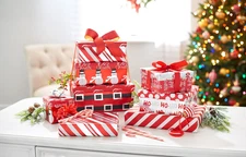 Wrapping Paper Christmas Foil Rolls Metallic Seasons Greetings