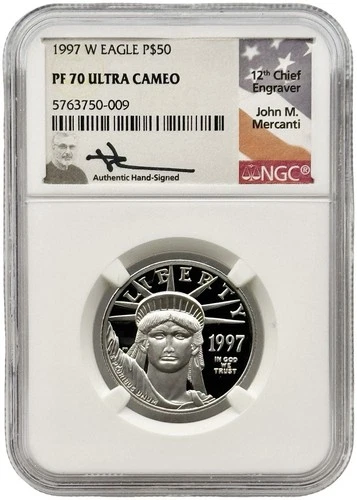 1997-W American Platinum Eagle 1/2 oz — photo from the most recent tracked eBay sale