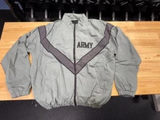 JWOD Skillcraft Nylon Army Branded Zip Up Wind Breaker Jacket - Mediuim/Long