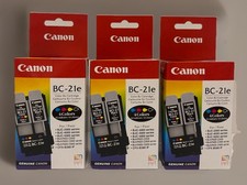 3 Canon BC-21e 4 Colors BJ Cartridges