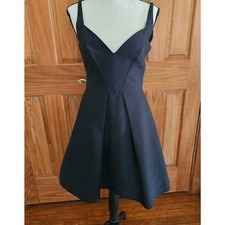 Halston Heritage Black Fit & Flare Dress XS