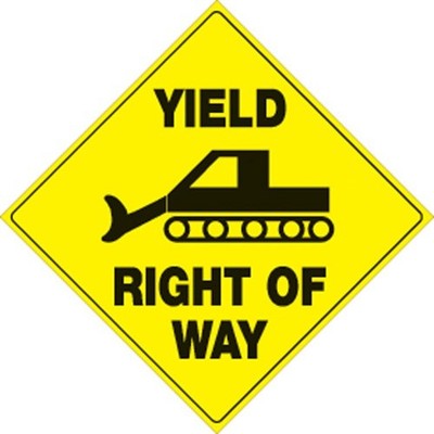 Voss Reflective Trail Sign Yield Groomer Right Of Way