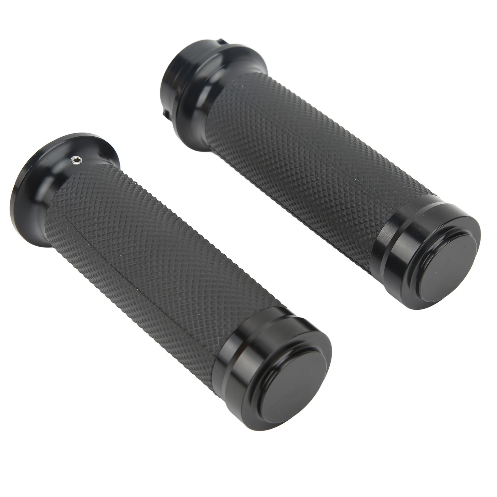 1 Pair 25mm Motocycle Handlebar Grips Black Comfortable Grasp Anodized Rust