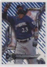 2018 High Tek Pattern 1 Waves/Diagonals Blue Rainbow Foil /150 Keon Broxton y8h