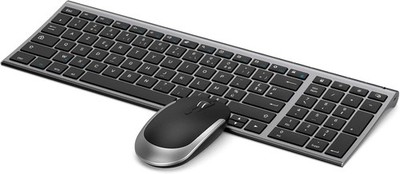 Seenda Kabellose Tastatur und Maus fuer Windows, wiederaufladbar, USB-Empfaenger