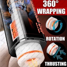 Male Masturbaters Automatic HandsFree Thrusting Cup Rotating Stroker Men Sex Toy