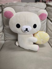 San-X Rilakkuma Round1 Exclusive: 16" Rilakkuma Holding a Lemon Plush NWT
