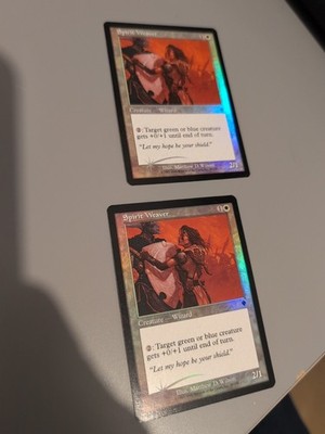 Spirit Weaver x2 Wizard MTG 2 Karten.  Invasion. Folie. Alte Vintage Bordüre.