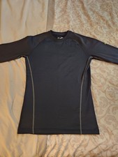 Under Armour Base 2.0 Crew Top Base Layer Fitted Compression Waffle Grid Black