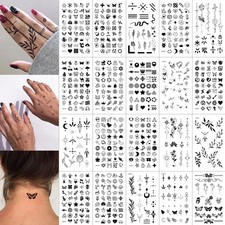 630 PCS Small Finger Temporary Tattoo Adult Realistic Tiny Fake Tattoos For Wome