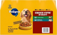 Pedigree Choice Cuts in Gravy Adult Canned Soft Wet Dog Food, 24 Count, Pack 1