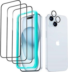 ESR Set aus gehärtetem Glas für das iPhone 15,für das Display, für die Kamera
