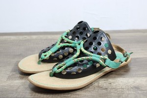 Born Boc Women's Green Nude Faux Leather Comfort Slide Sz 8M {FA-1351]