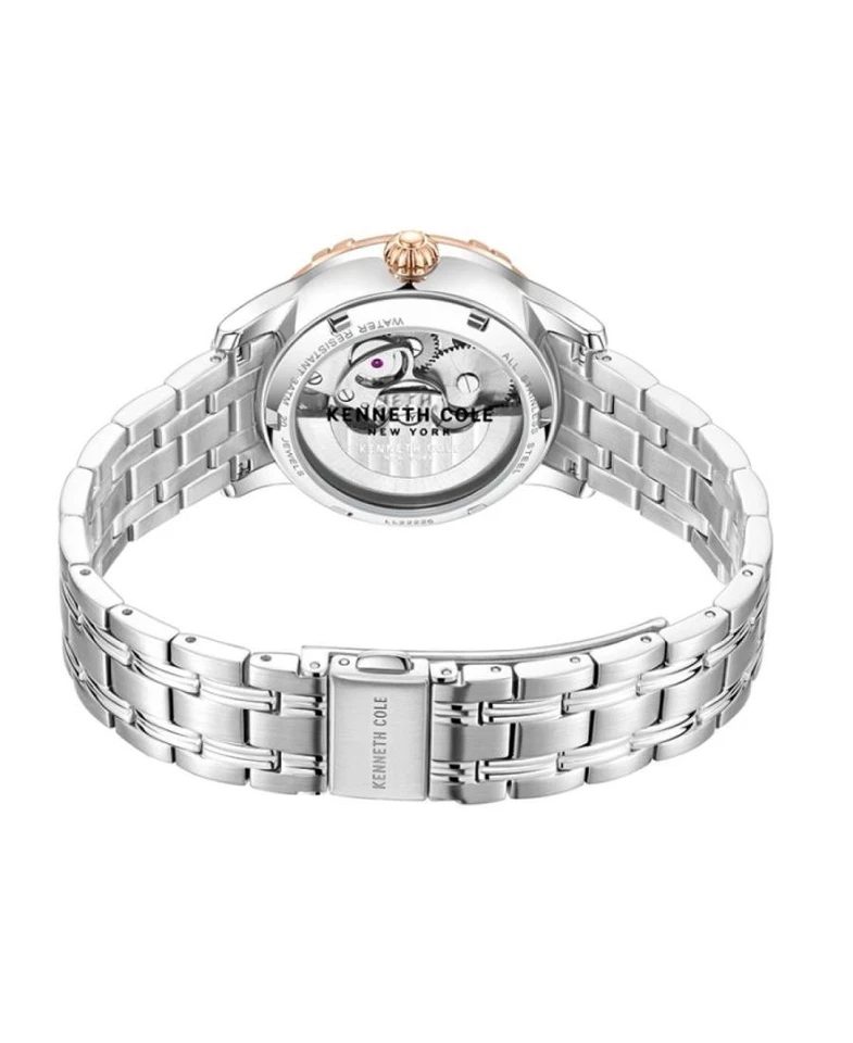 KENNETH COLE Mujer Analógico Automático Informal Reloj Clásico Vestido Esfera Blanca Impermeable Foto 3 de 4