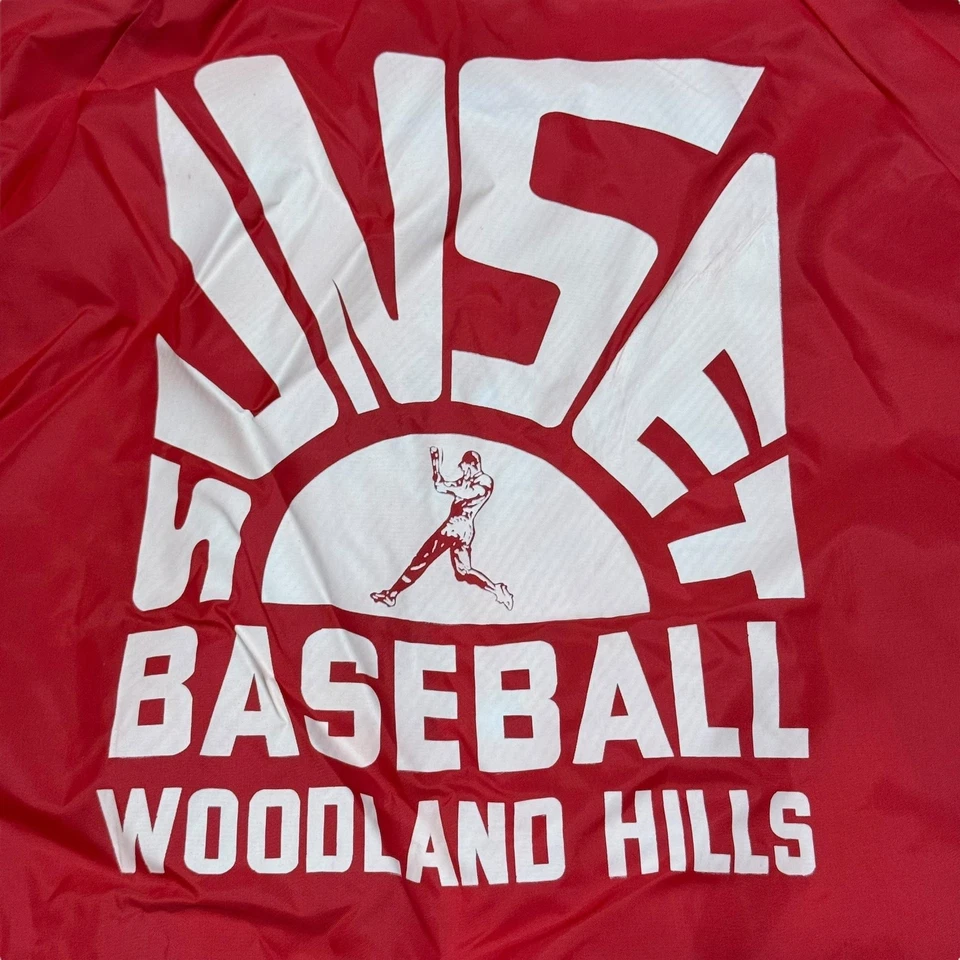 Jaqueta de beisebol Sunset Woodland Hills masculina grande treinador colegiado Pacífico EUA - Imagem 2 de 4