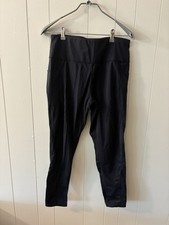 Womens Black Leggings 31  Waist Pockets Ankle Workout Casual Basic Gym Yoga U5