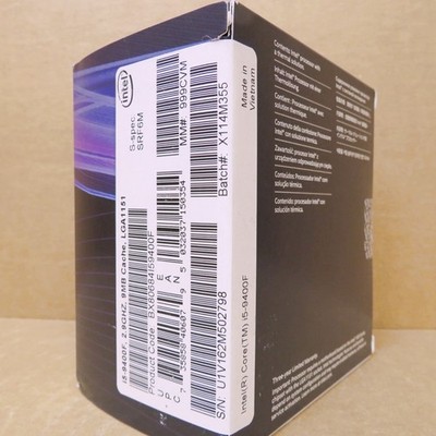 Intel Core i5-9400F Processor (2.9 GHz, 6 Cores, LGA 1151