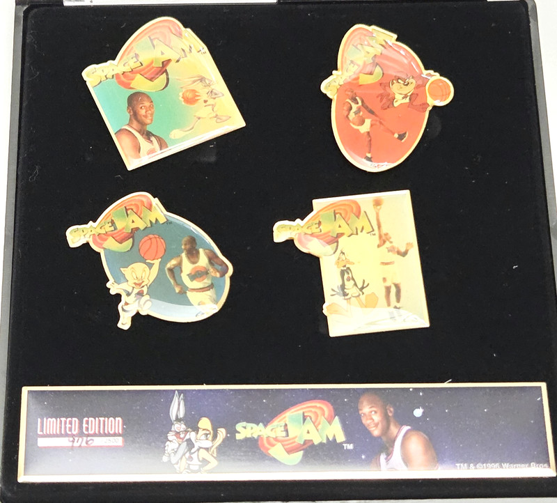 1996 Space Jam 4 Pin Set Michael Jordan Looney Tunes Limited Edition 976/2500
