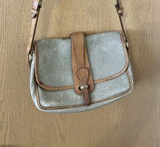   Vintage Dooney  Bourke All Weather Leather Crossbody Bag Taupe  British Tan