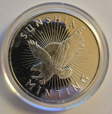 #ad 1 Troy Oz Round Sunshine Mint Eagle 🚀US Arrive quickly Uncirculated $25.64