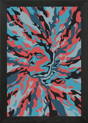Hidden Faces Gerahmtes Wandbild Poster Leinwanddruck Bild